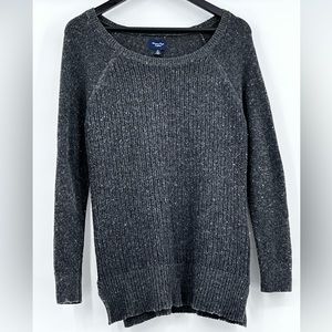 American Eagle Outfitter Oversized Chunky Knit Grey Sweater Small‎ Petite
